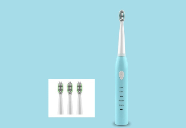 Electronic Washable Toothbrush - Four Colours Available