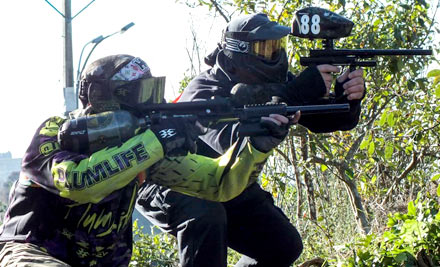 $18 for 2.5 Hours of Paintball incl. 200 Rounds of Paintballs, Gun, Mask, Overalls, Gloves & Referee (value up to $40)