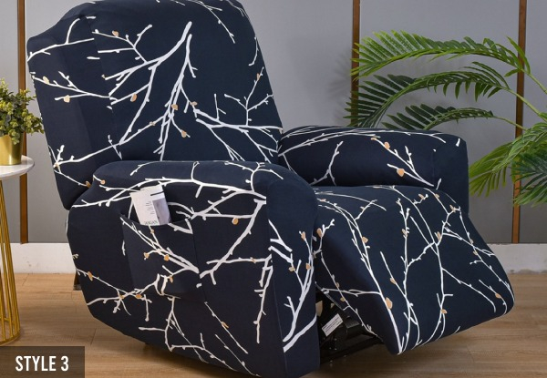Printed Recliner Chair Cover - Five Styles Available