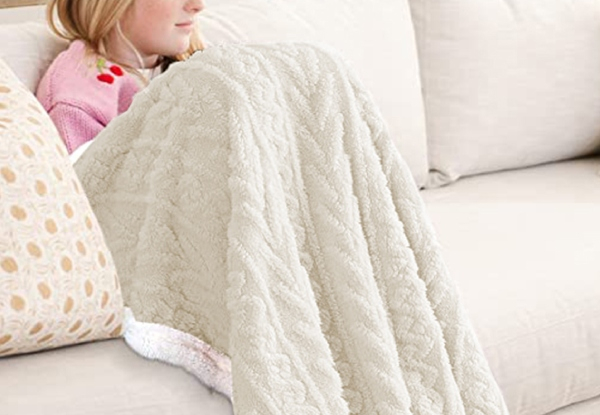 Warm Winter Reversible Sofa Bed Throw Blanket - Three Colours Available & Four Sizes Available