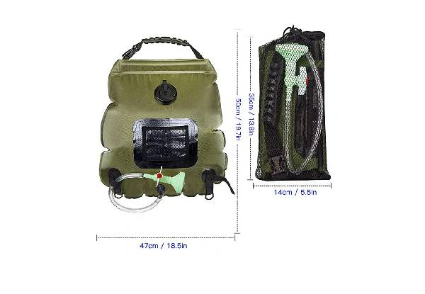 Solar Powered Portable Shower Bag - Four Colours Available