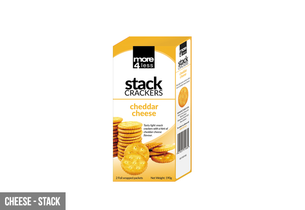 From $14 for a Carton of More4Less Crackers - Four Options Available