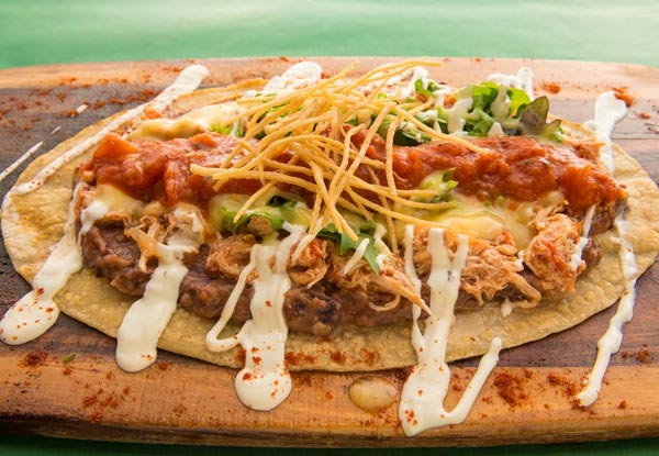 $29 for Two Big Mexican Machete Foot-Long Tacos, Chips & Salsa To Share incl. Two Sol Beers or Soft Drinks (value up to $55)