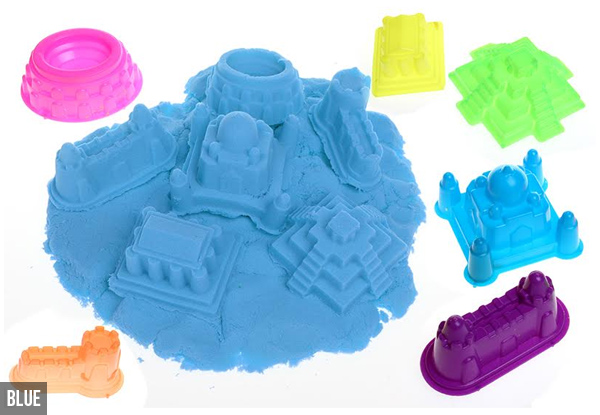 $12 for a Bucket of Kinetic Sand with Six Moulds - Available in Three Colours