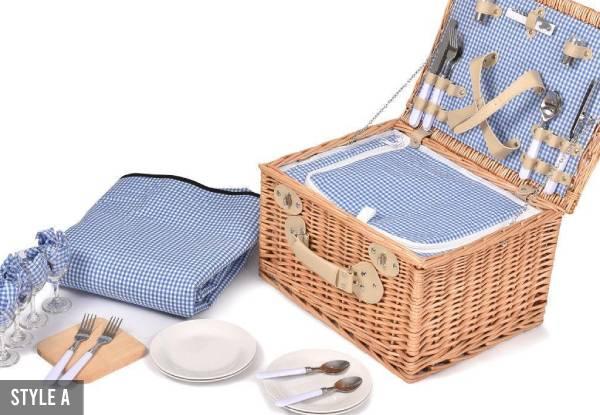 Picnic Set with Blanket - Two Styles Available & Option for Two-Pack