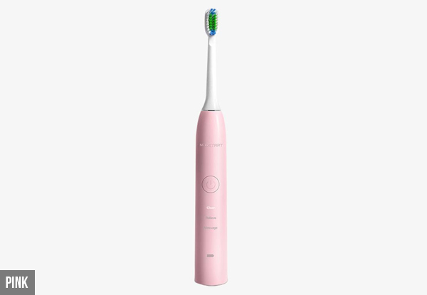 $54.90 for an Ultrasonic Waterproof Toothbrush USB Rechargeable Set, $19.90 for an Additional Five Replacement Brush Heads or $37.90 for Ten