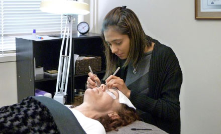 $39 for Full Glamour Eyelash Extensions or $49 with Eyebrow Threading (value up to $115)