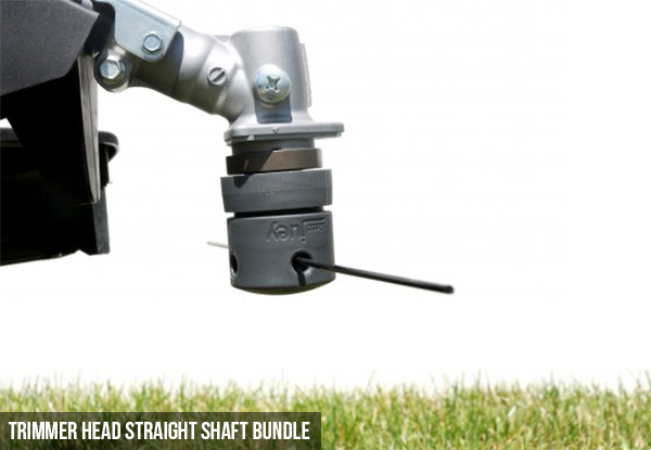 $65 for a Petrol Line Trimmer Curved or Straight Shaft Head Bundle (value $91)