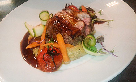 $55 for Two Hearty Mains & Two Glasses of Big Red Wine (value up to $87)