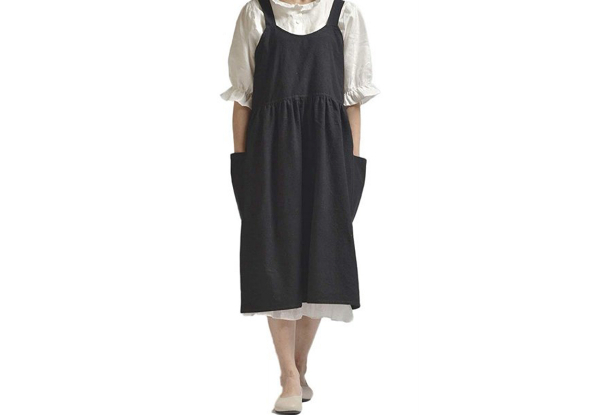 Tie-Free Cross Back Apron with Pocket - Available in Four Colours & Option for Two