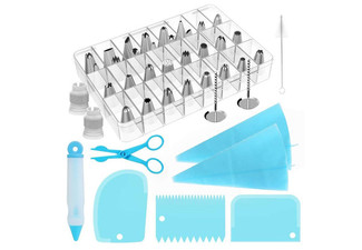 42-Piece Cake Decorating Kit incl. 30 Icing Tips - Option for Two Kits