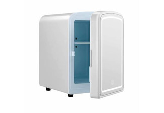 Maxkon 4L Mini Beauty Fridge with LED Lighted Mirror - Two Colours Available