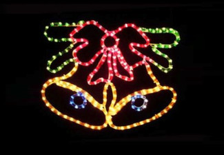 Christmas Bells with Bow Light Display