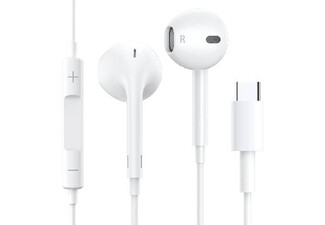 USB-C In-Ear Earbuds Compatible with Apple iPhone 15 & Android Phones