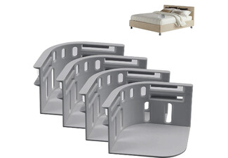 Four-Piece Open Corner Bed Sheet Holder with Lock Strips - Available in Two Colours & Option for Eight-Piece