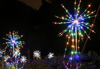 Solar Firework Fairy Lights - Two Colours & Two-Pack Available