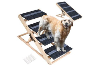Two-In-One Adjustable Pet Ramp & Stairs