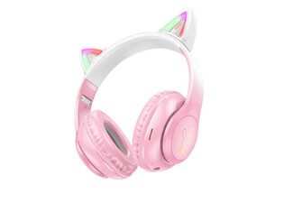 Hoco LED Cat Ear Headphones Pink