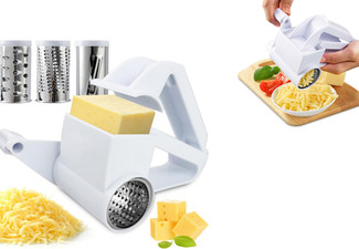 Stainless Steel Manual Rotary Cheese Grater - Option for Two