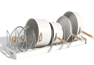 Retractable Kitchen Pan & Lid Organiser