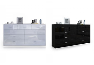 Nine-Drawer High Gloss Storage Cabinet- Two Colours Available