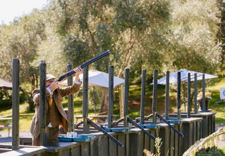 Beretta at Bracu Experience Package for Two People incl. Knife Throwing, Air Rifles, Clay Target Shooting & Bracu Platter - Options for up to Ten People - Valid Thursdays, Fridays & Sundays Only
