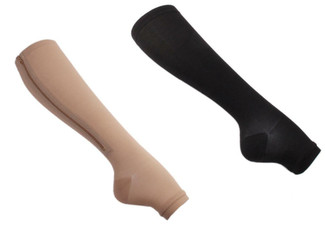 Zipper Compression Socks - Available in Two Colours & Two Sizes