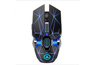 Wireless Rechargeable Silent Gaming Mouse 1600 Dpi LED Backlit