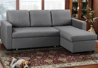 Corey Grey Linen Sofa Bed