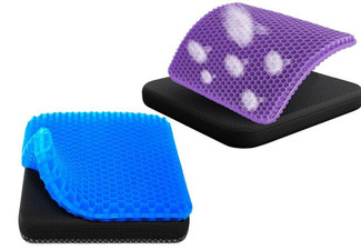 Double Layer Gel Seat Honeycomb Support Cushion - Two Colours Available