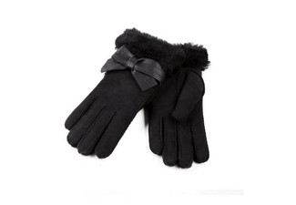 Ugg Women's Sheepskin Ribbon Gloves - Four Sizes Available