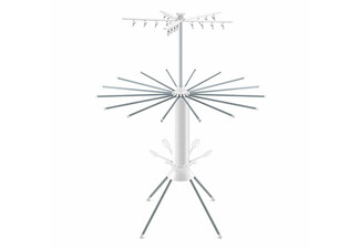 Outdoor Three-Tier Foldable Clothes Drying Rack with Wheels