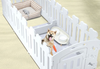 Two-in-One Pet Enclosure Kennel Playpen Fence Crate - Two Options Available