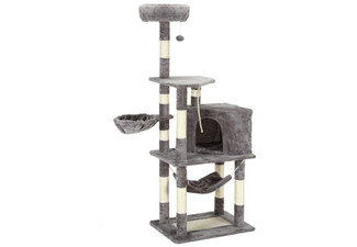 Large Cat Scratching Post with Playhouse