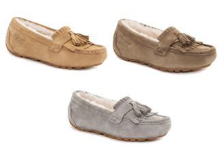 Ozwear Ugg Rylee Tassel Moccasins Inner Wedge - Three Colours & Six Sizes Available