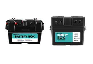 Safetex AGM Battery Box Anderson Plug Dual USB - Two Options Available