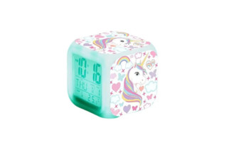 Colour Changing Cube Unicorn Alarm Clock