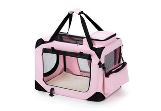 Pet Pink Carrier Crate - Two Sizes Available