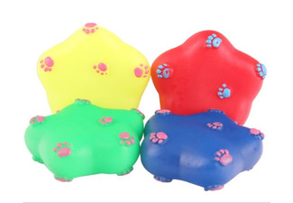 Four-Pieces Starfish Mouth Grinder Rubber Dog Sounding Toy