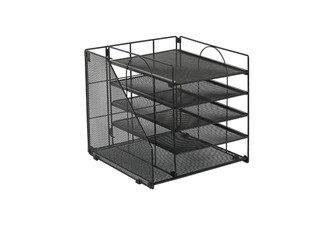 Five-Tier Paper Tray Organiser with File Holder