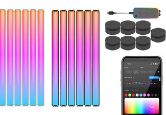 RGB Music Wall LED Light Bar Compatible with Alexa & Google Assistant - Two Colours Available