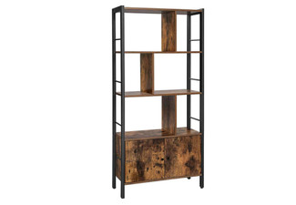 Vasagle Large Two-Door Bookcase Shelf