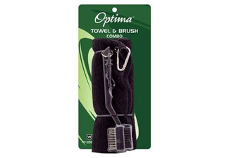 Optima Microfibre Golf Towel & Brush