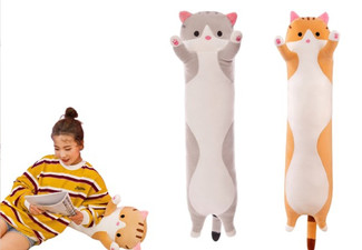 Soft Cute Cat Pillow Cushion Doll - Available in Two Colours & Four Sizes