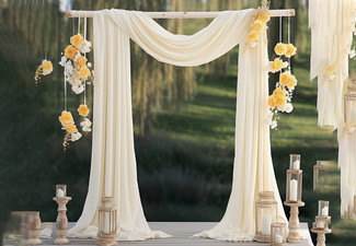 Chiffon Wedding Arch Drop - Available in Four Colours & Option for Two-Pack