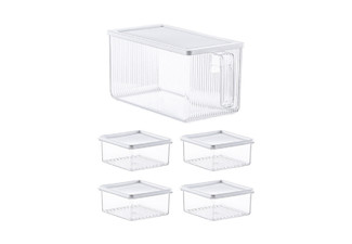 Set of Five Refrigerator Containers