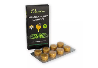Four Packs of Eight Onuku Manuka Honey UMF10+ Lozenges