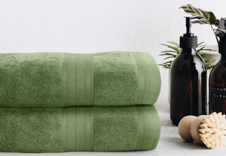 Bedding N Bath Two-Piece Luxury Pure Organic Cotton Bath Sheet - Nine Colours Available