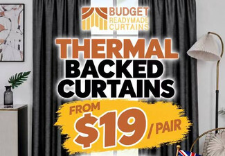 Pair of Thermal Readymade Curtains - Available in Three Colours & Six Sizes