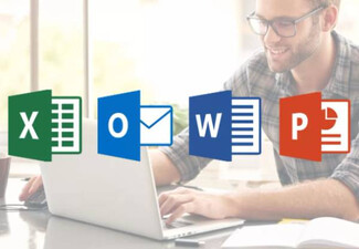 Microsoft Office Online Four-Course E-Learning Bundle - Learn the Basics of Excel, Word, PowerPoint & Outlook